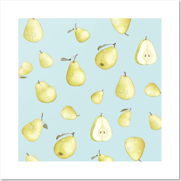 Sweet pear pattern design Wall Art by PeachAndPatches